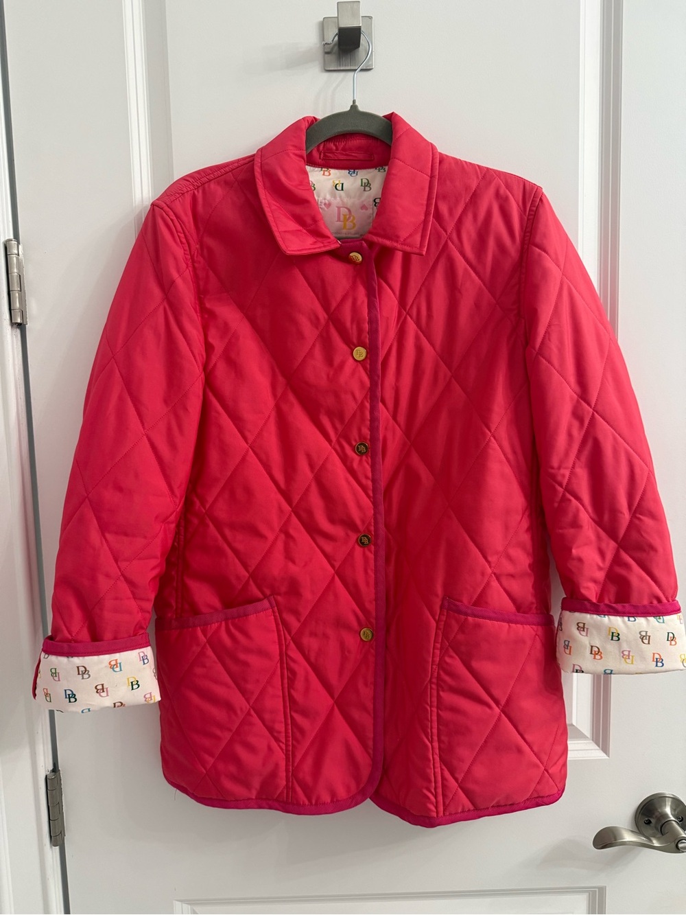 Dooney & Bourke Hot Pink Quilted Puffer Jacket
